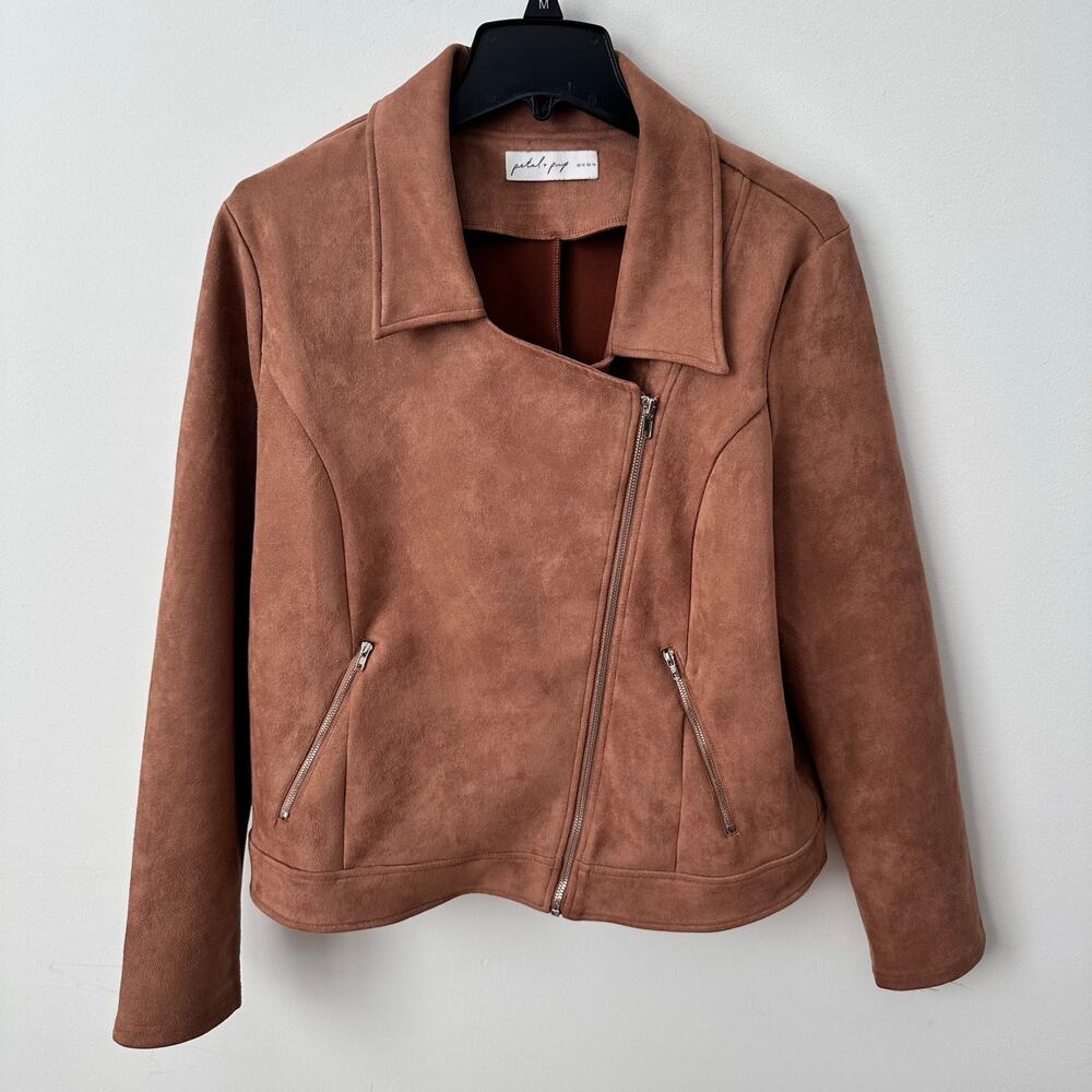 Petal and Pup Spencer Faux Suede Moto Jacket US Size 12 - Picture 5 of 9